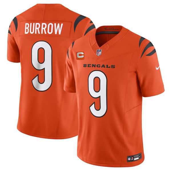 Men & Women & Youth Cincinnati Bengals #9 Joe Burrow Orange 2023 F.U.S.E. With 4-Star C Patch Vapor Untouchable Limited Football Stitched Jersey